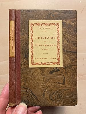 L'Historie Au Brevet Elementaire (Programme De 1920)