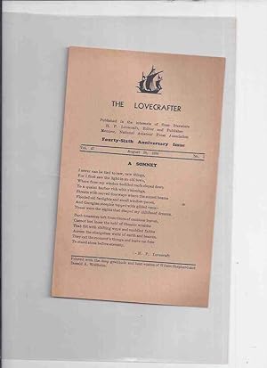 Seller image for BROADSIDE: The Lovecrafter: A Sonnet ( Number XXX from The Fungi from Yuggoth Poetry Cycle By H P Lovecraft ) --- Fourty-Sixth Anniversary Issue ( Forty-Sixth / 46th ) for sale by Leonard Shoup