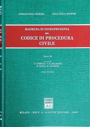 Image du vendeur pour Rassegna di giurisprudenza del Codice di procedura civile. Aggiornamento 1996-1998. Artt. 474-632 (Vol. 3) mis en vente par librisaggi