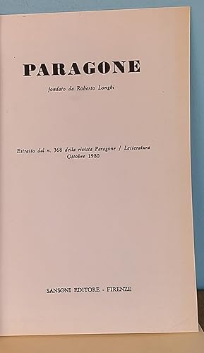 Seller image for Typee, o della ambiguit (Estratto dalla rivista Paragone) for sale by Berthoff Books