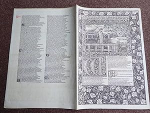 Seller image for THE WORKS OF GEOFFREY CHAUCER. ORIGINAL PROOF PRINTING OF THE FIRST BIFOLIUM FROM THE KELMSCOTT PRESS PRINTING OF CHAUCER'S WORKS. for sale by Roger Middleton P.B.F.A.