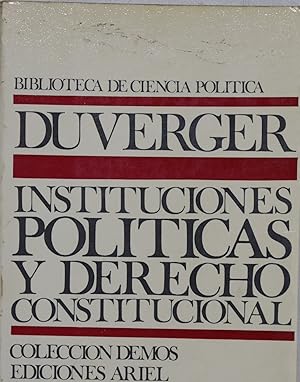Imagen del vendedor de Instituciones polticas y Derecho Constitucional a la venta por Librera Alonso Quijano