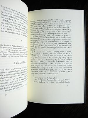 Seller image for Frederick William Rolfe & Artists' Models: [two articles, one by Rolfe, the other tentatively attributed to him]. [Edited, with substantial notes, by Donald Weeks] for sale by James Fergusson Books & Manuscripts