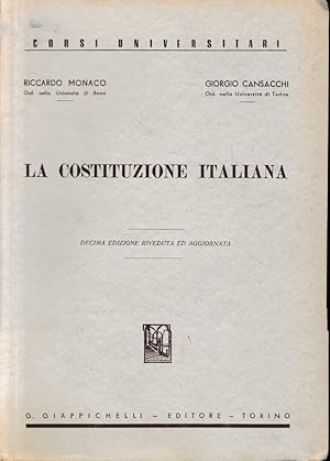 Seller image for La Costituzione italiana for sale by librisaggi