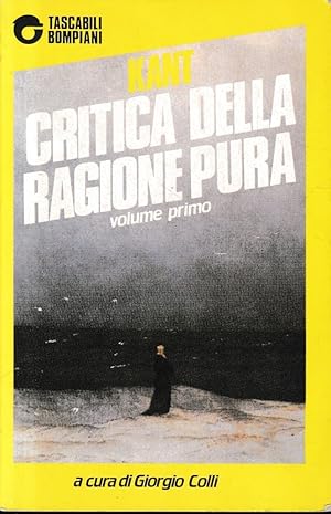 Bild des Verkufers fr Critica della ragione pura, vol. 1^. Un volume. zum Verkauf von librisaggi