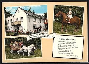 Bild des Verkufers fr Ansichtskarte Marxgrn im Frankenwald, Pension P. Rossner, Ferien auf dem Bauernhof, Ponyreiten zum Verkauf von Bartko-Reher