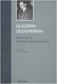 Immagine del venditore per Quaderni degasperiani per la storia dell'Italia contemporanea (Vol. 1) venduto da librisaggi