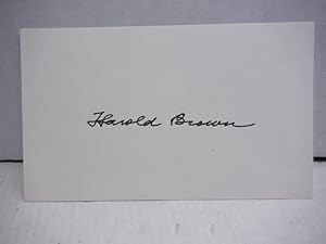 Autograph of Harold Brown, Secretary of Defense