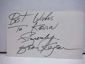 Autograph of Beau Kayser/ Kazer, actor