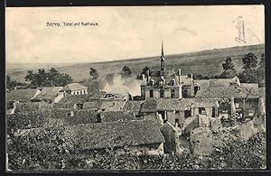 Carte postale Berru, vue partielle avec Hôtel de Ville