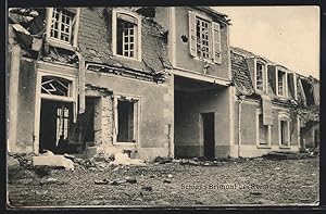 Carte postale Brimont bei Reims, Die Einfahrt am détruites château