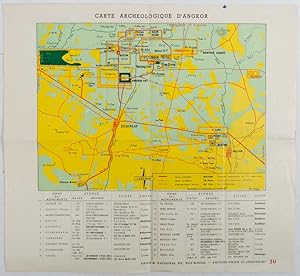Imagen del vendedor de Carte Archeologique d'Angkor. a la venta por Asia Bookroom ANZAAB/ILAB