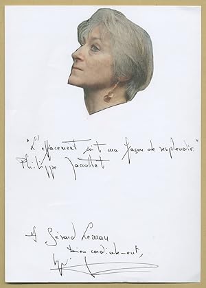 Seller image for Sylvie Germain - Citation autographe ddicace + Photo - 2016 for sale by PhP Autographs