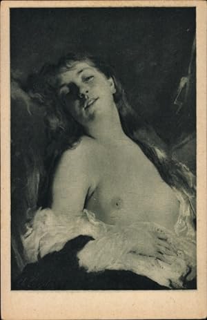Künstler Ansichtskarte / Postkarte Choplin, Erinnerungen, Frauenakt