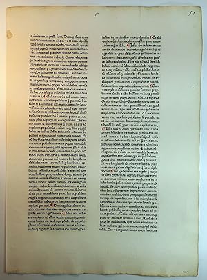 A LEAF FROM DE ANTIQUITATE JUDAICA, DE BELLO JUDAICO, PRINTED BY JOHANN SCHÜSSLER, AUGSBERG, 1470.