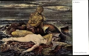 Immagine del venditore per Knstler Ansichtskarte / Postkarte Bcklin, Arnold, Triton und Nereide venduto da akpool GmbH