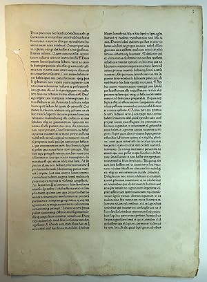 A LEAF FROM DE ANTIQUITATE JUDAICA, DE BELLO JUDAICO, PRINTED BY JOHANN SCHÜSSLER, AUGSBERG, 1470.