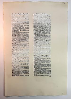 A LEAF FROM DE REPERTORIUM UTRIUSQUE IURIS, PRINTED BY JOHANNES HERBORT, de SELIGENSTADT, PADUA, ...