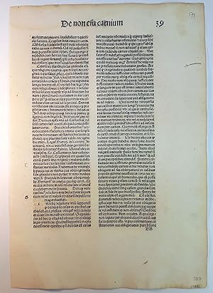 A LEAF FROM THE OPERA PRINTED BY JOHANN GRÜNINGER, STRASSBURG, 1488.