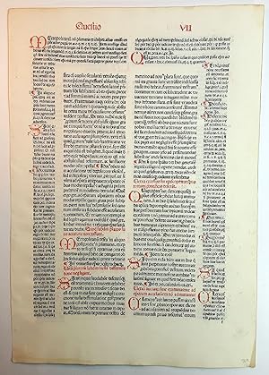 A LEAF FROM THE DECRETUM (cum apparatu Bartholomaei Brixiensis) PRINTED BY JOHANN GRÜNINGER, STRA...