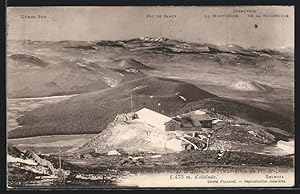 Carte postale L`Observatoire du Puy-de-Dôme, Le Monts-Dore vus de la Terrasse