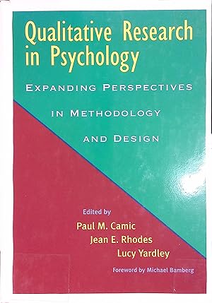 Image du vendeur pour Qualitative Research in Psychology: Expanding Perspectives in Methodology and Design mis en vente par books4less (Versandantiquariat Petra Gros GmbH & Co. KG)