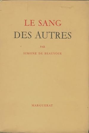 Seller image for Le sang des autres - Simone De Beauvoir for sale by Book Hmisphres