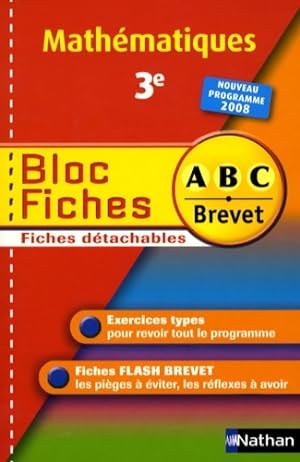 Imagen del vendedor de BLOC FICHES ABC MATHS 3E - Chantal Carruelle a la venta por Book Hmisphres