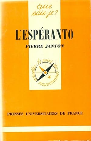 Immagine del venditore per L'esp?ranto - Pierre Janton venduto da Book Hmisphres