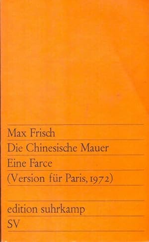 Imagen del vendedor de Die Chinesische Mauer - Max Frisch a la venta por Book Hmisphres