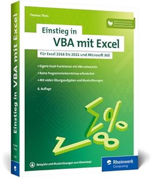 Bild des Verkufers fr Einstieg in VBA mit Excel : Makro-Programmierung fr Excel 2013 bis 2021 und Microsoft 365 zum Verkauf von AHA-BUCH GmbH