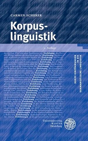 Seller image for Korpuslinguistik for sale by AHA-BUCH GmbH