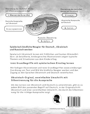 Bild des Verkufers fr Interkultura Meine ersten 1000 Wrter Bildwrterbuch Deutsch-Ukrainisch-Russisch : Ausgabe in Schwarz-Wei zum Verkauf von AHA-BUCH GmbH
