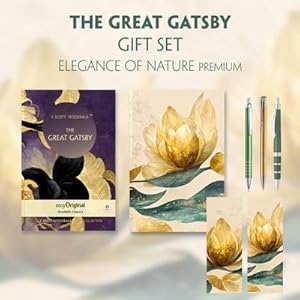 Imagen del vendedor de The Great Gatsby (with audio-online) Readable Classics Geschenkset + Eleganz der Natur Schreibset Premium, m. 1 Beilage, m. 1 Buch : Unabridged English Edition with improved readability, easy to read font, comfortable font size, high-quality print and premium white paper. a la venta por AHA-BUCH GmbH