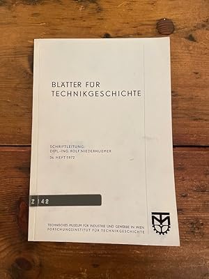 Blätter für Technikgeschichte 34. Heft 1972