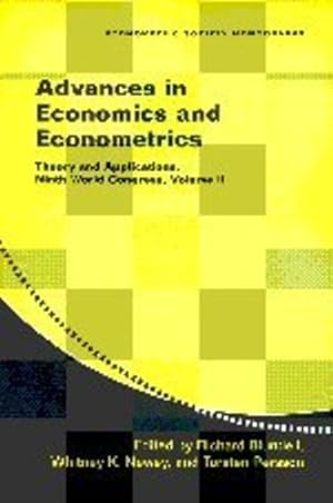 Seller image for Advances in Economics and Econometrics: Volume 2: Theory and Applications, Ninth World Congress (Econometric Society Monographs) (v. 2) [Paperback ] for sale by booksXpress