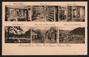 Ansichtskarte Altenau / Harz, Friseur-Salon E. Figura, Herren-Salon, Damen-Salon, Verkaufsraum, I...