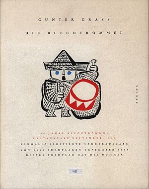 Bild des Verkufers fr Die Blechtrommel. 40 Jahre Blechtrommel. Erstausgabe September 1959. [Sonderausgabe mit 3 Werken in Kassette]. zum Verkauf von Antiquariat Lenzen