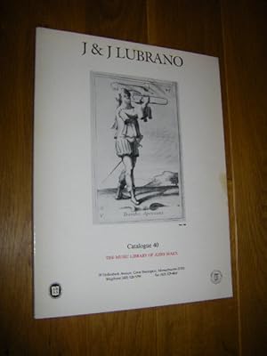 J & J Lubrano. Catalogue 40: The Music Library of Josef Marx