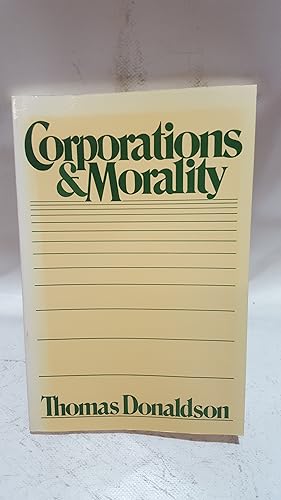 Bild des Verkufers fr Corporations and Morality zum Verkauf von Cambridge Rare Books
