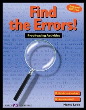 Bild des Verkufers fr Find the Errors!: Proofreading Activities zum Verkauf von WeBuyBooks