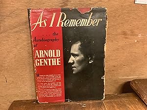 Imagen del vendedor de AS I REMEMBER: The Autobiography of Arnold Genthe a la venta por Riverow Bookshop