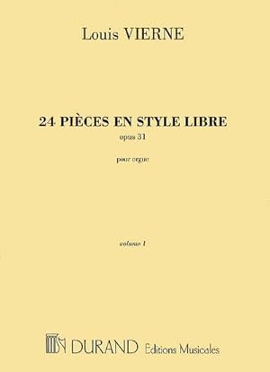 Bild des Verkufers fr 24 pices en style libre op.31 vol.1 (nos.1-12)pour orgue zum Verkauf von AHA-BUCH GmbH