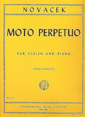 Bild des Verkufers fr Moto perpetuofor violin and piano zum Verkauf von AHA-BUCH GmbH