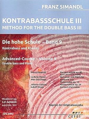 Bild des Verkufers fr Die hohe Schule Band 9fr Kontrabass und Klavier zum Verkauf von AHA-BUCH GmbH