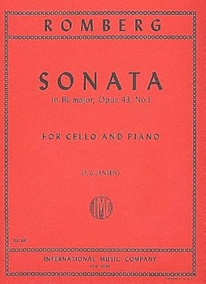 Bild des Verkufers fr Sonata B flat major op.43,1for cello and piano zum Verkauf von AHA-BUCH GmbH