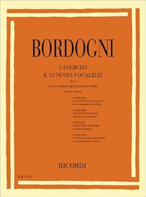 Immagine del venditore per 3 Esercizi e 12 nuovi vocalizzi op.8 percanto e piano venduto da AHA-BUCH GmbH