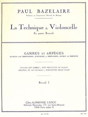 Bild des Verkufers fr La technique du violoncelle en4 recueils vol.1 : Gammes et arpges zum Verkauf von AHA-BUCH GmbH