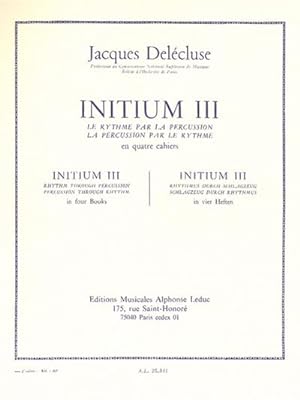 Bild des Verkufers fr Initium vol.3 pour percussion (autreinstruments) zum Verkauf von AHA-BUCH GmbH