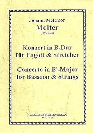 Bild des Verkufers fr Konzert B-Dur fr Fagott und StreicherPartitur und Streicherset (4-4-3-3) zum Verkauf von AHA-BUCH GmbH